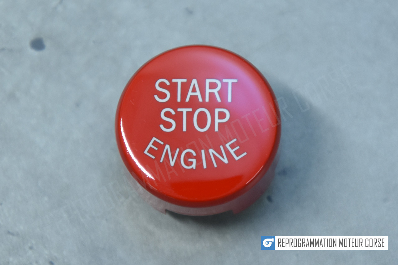 Bouton de démarrage moteur Rouge pour BMW avec système Start & Stop -  Reprogrammation Moteur Corse